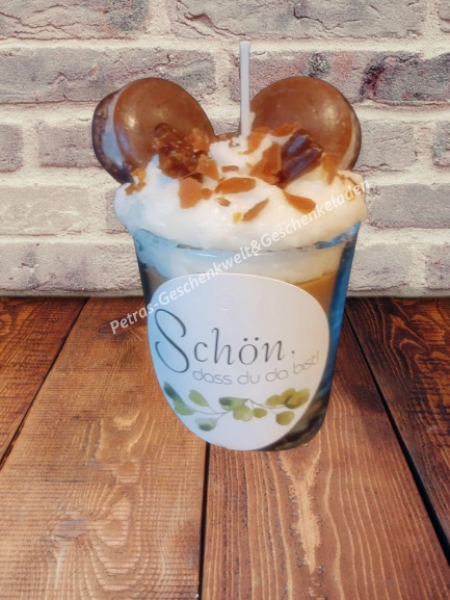 Kerze im Glas  Cappuccino